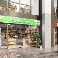 Thiết kế siêu thị EVERYDAY MART 46,5m2 tại Feliz Home Hoàng Mai